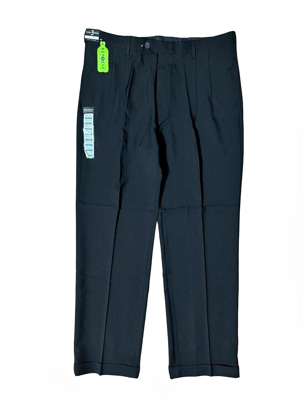 Haggar E-CLO Classic Fit Dress Pant in Black-Sz 38x32